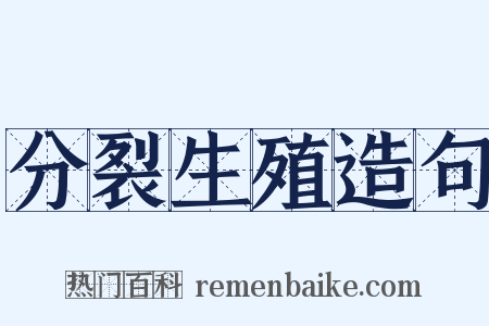 分裂生殖造句是什么意思的图片